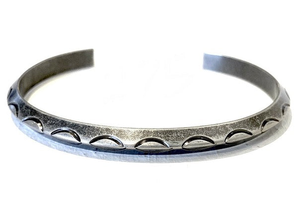 Smoked Vintage Finish Bangle Bracelet