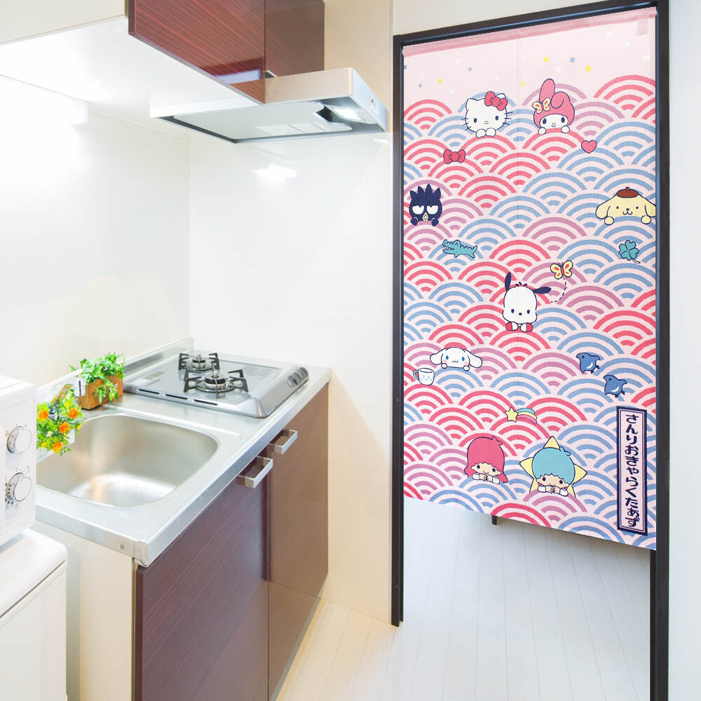 Sanrio Pop Japanese Pattern Door Curtain Made in Japan