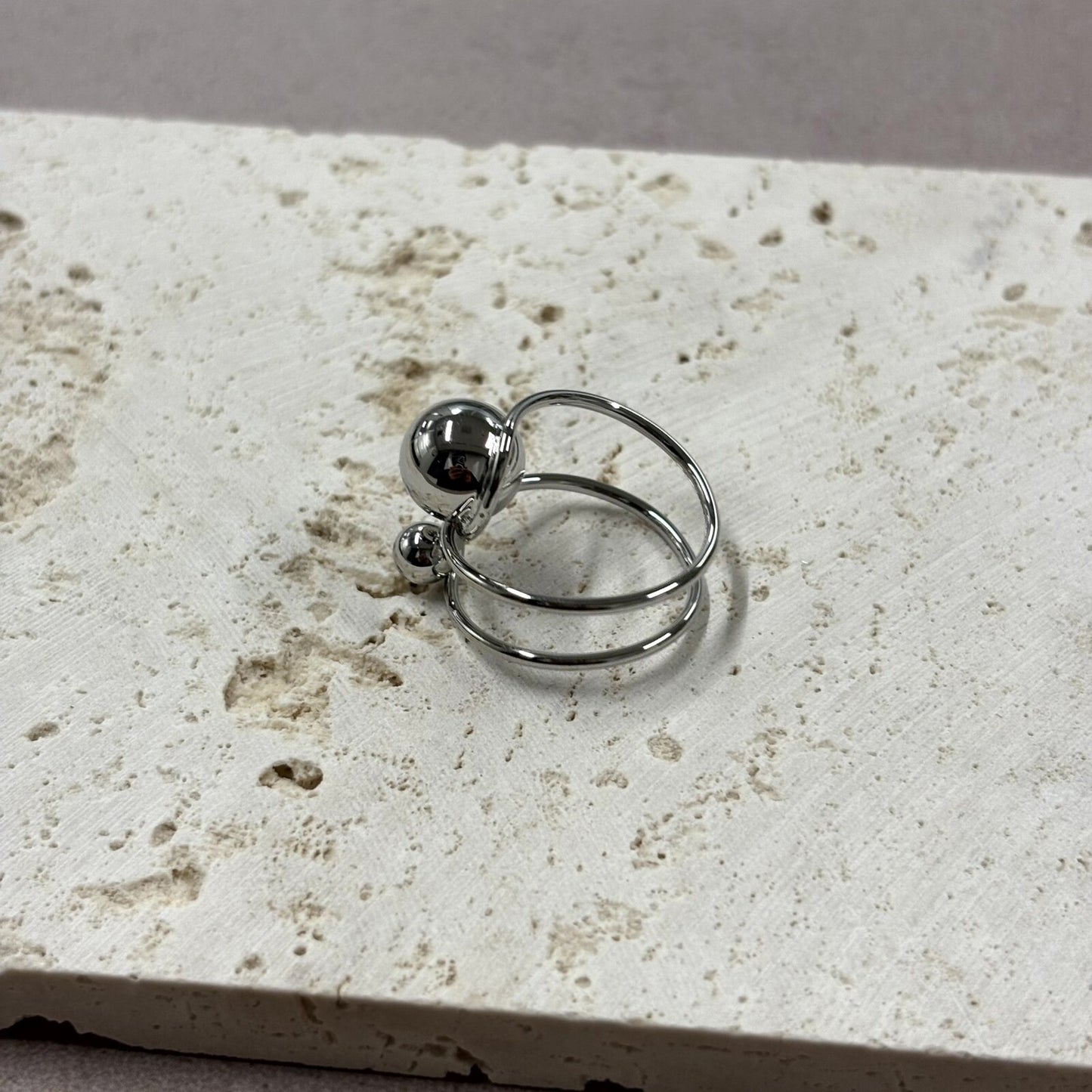 Ball Silver Ring