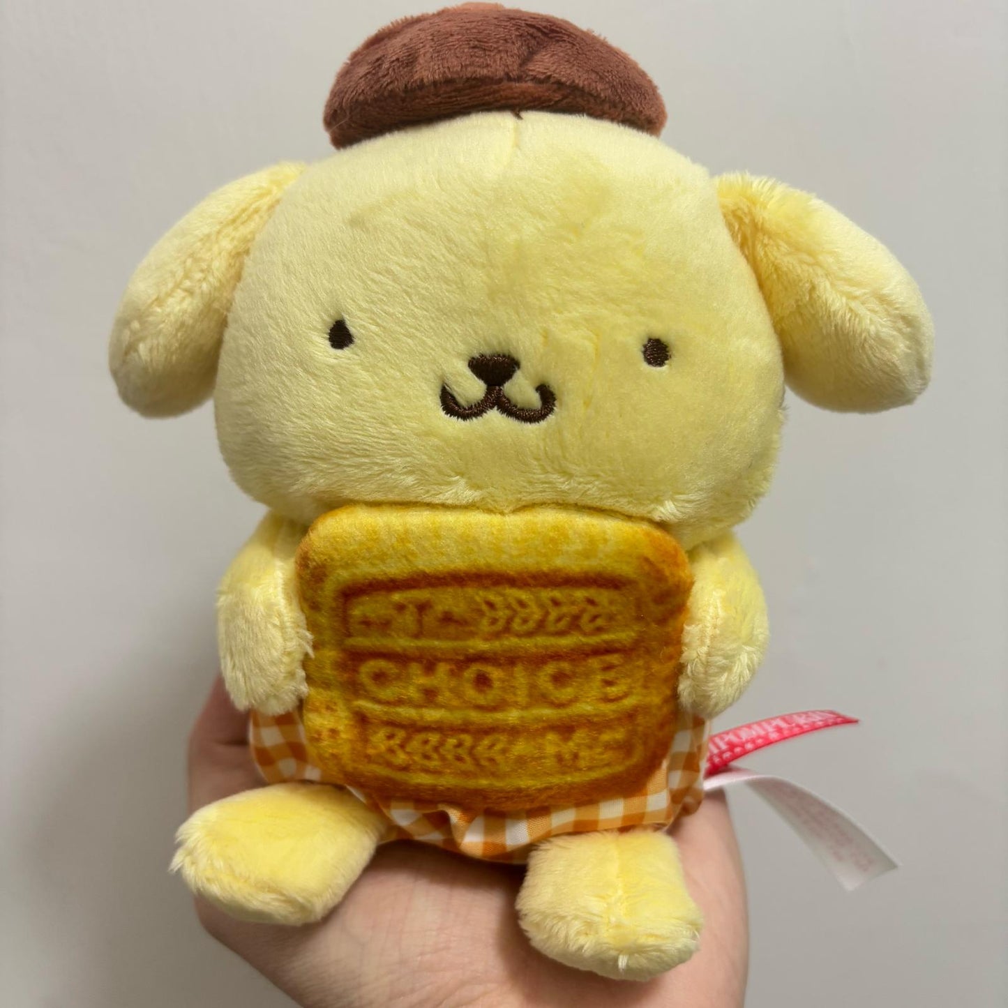 Sanrio x Choice Biscuits Pompompurin Plush Keychain Set