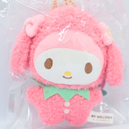 Sanrio My Melody Strawberry Plush Mascot Keychain Munyu Gurumi Patio 50th Anniversary Limited Edition Japan