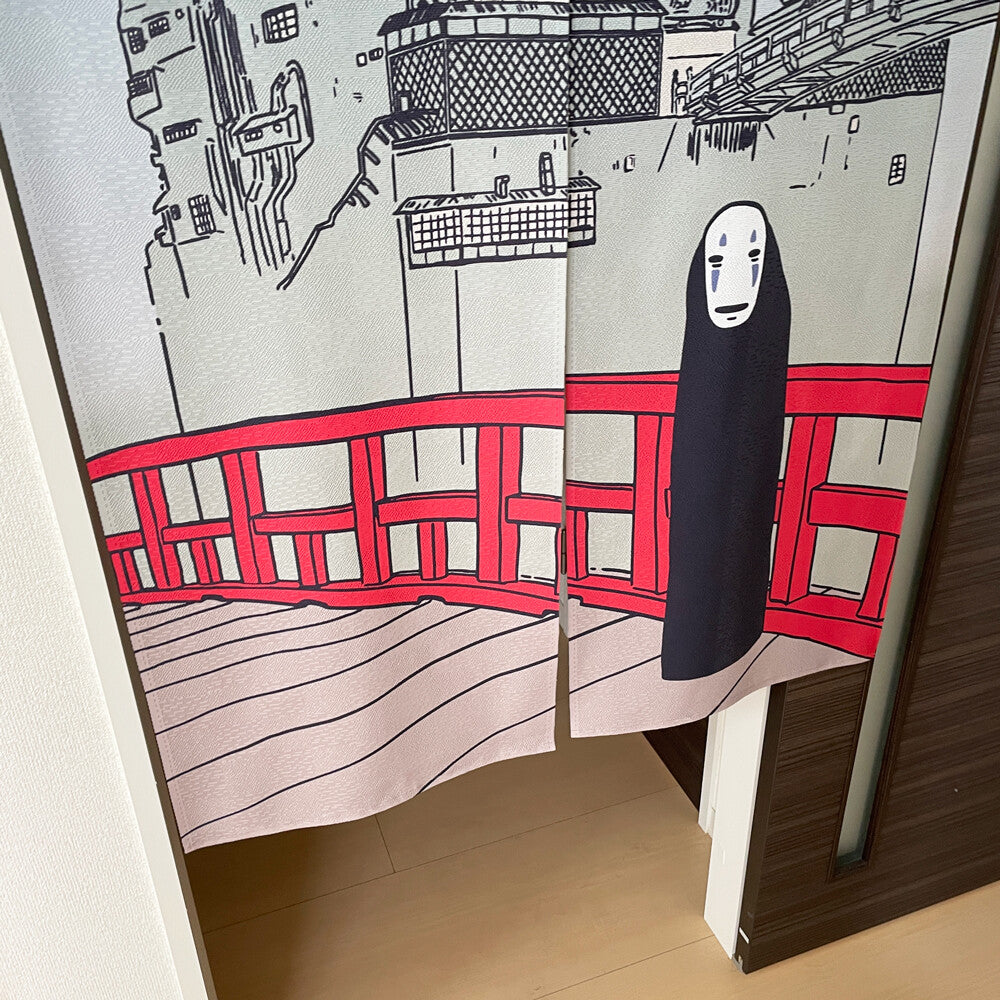 Ghibli Spirited Away "Bathhouse and No-Face" Door Curtain Made in Japan