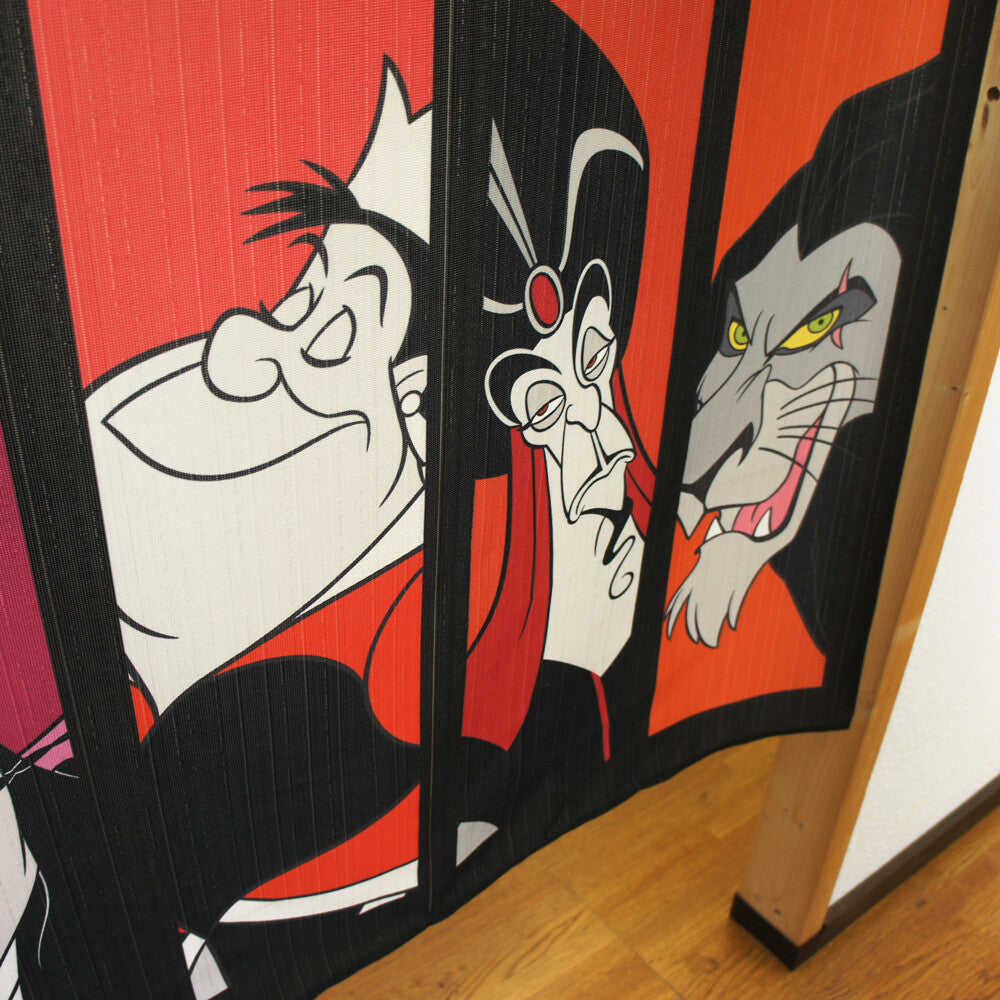 Disney VILLAINS 8 Evils Door Curtain Made in Japan