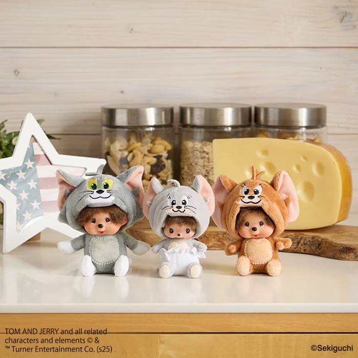 Tom and Jerry x Monchhichi Tuffy Bebichhichi Large Face SS Keychain