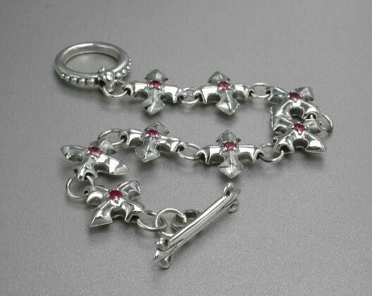 Red Cross Link Bracelet