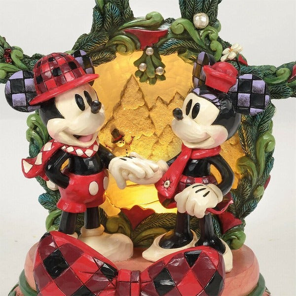 Disney Traditions Mickey & Minnie Christmas LED Diorama