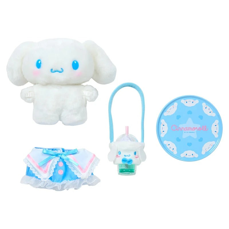 Sanrio Cinnamoroll Pitatto Friends Plush Doll Starter Set – S Size Outfit Kit