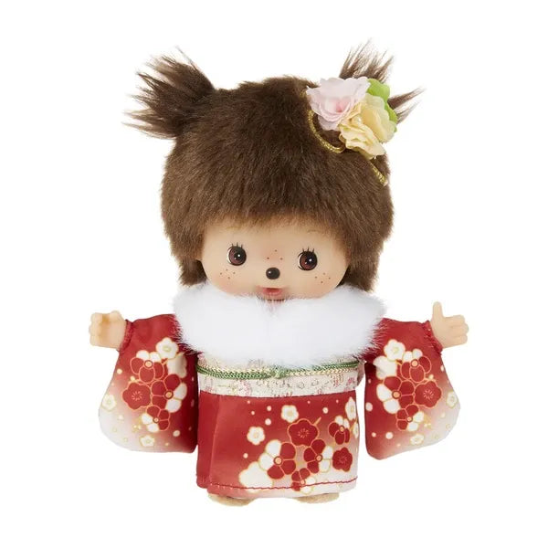 Sekiguchi Babychhichi Kimono Plush Doll – Traditional Haregi Monchhichi Collectible