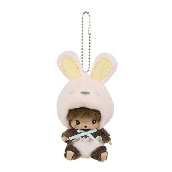 Monchhichi Bebichhichi Animal Big Face Plush Keychain – Cute Kawaii Rabbit Bag Charm