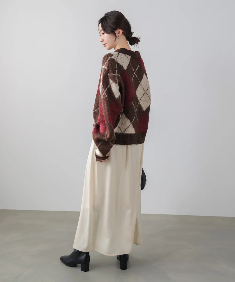 Bou Jeloud Argyle Collared Knit