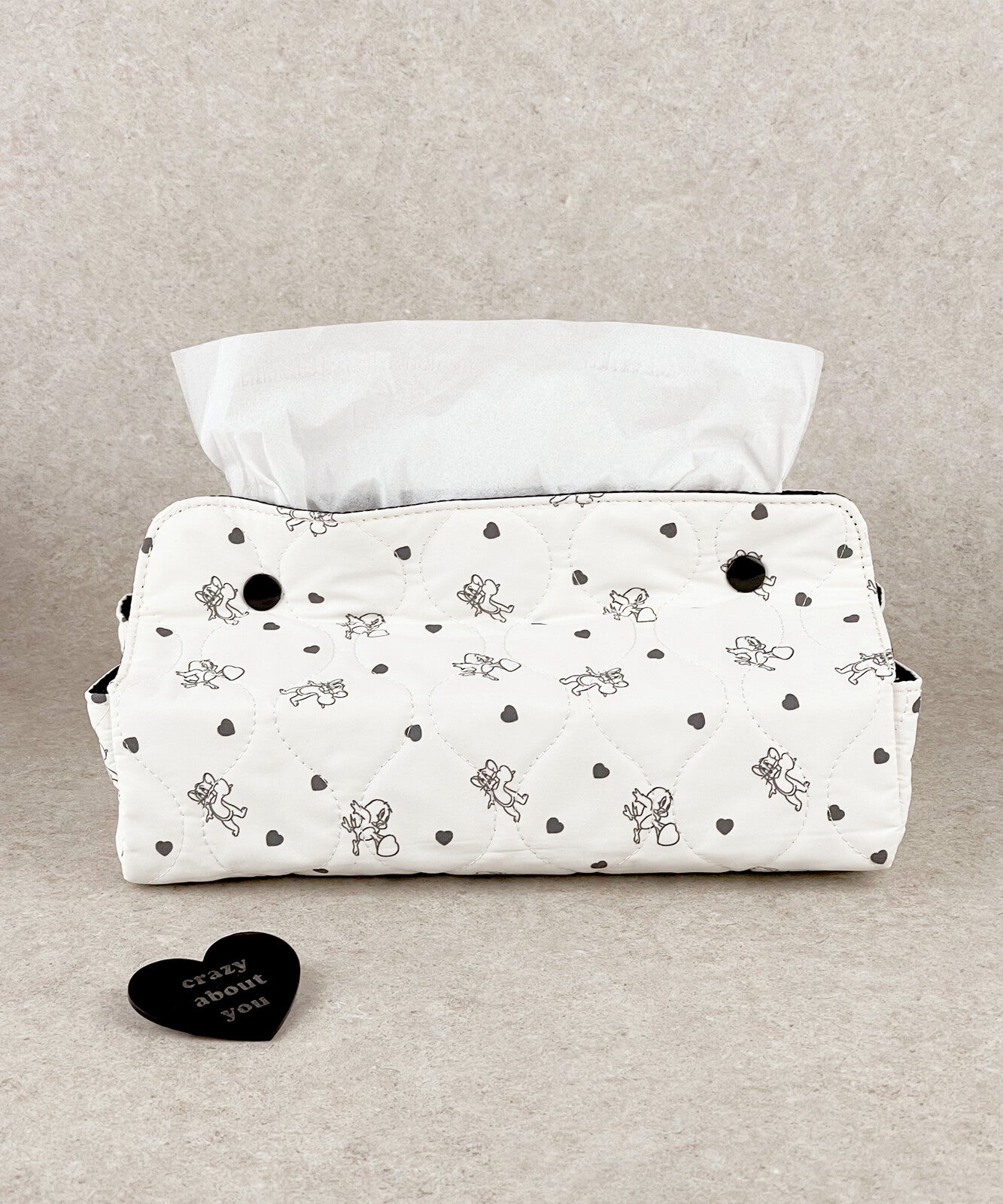 TOM and JERRY×Flapper Heart Tissue Box Cover