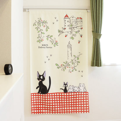 Ghibli Kiki's Delivery Service Jiji and the Children Door Curtain Made in Japan