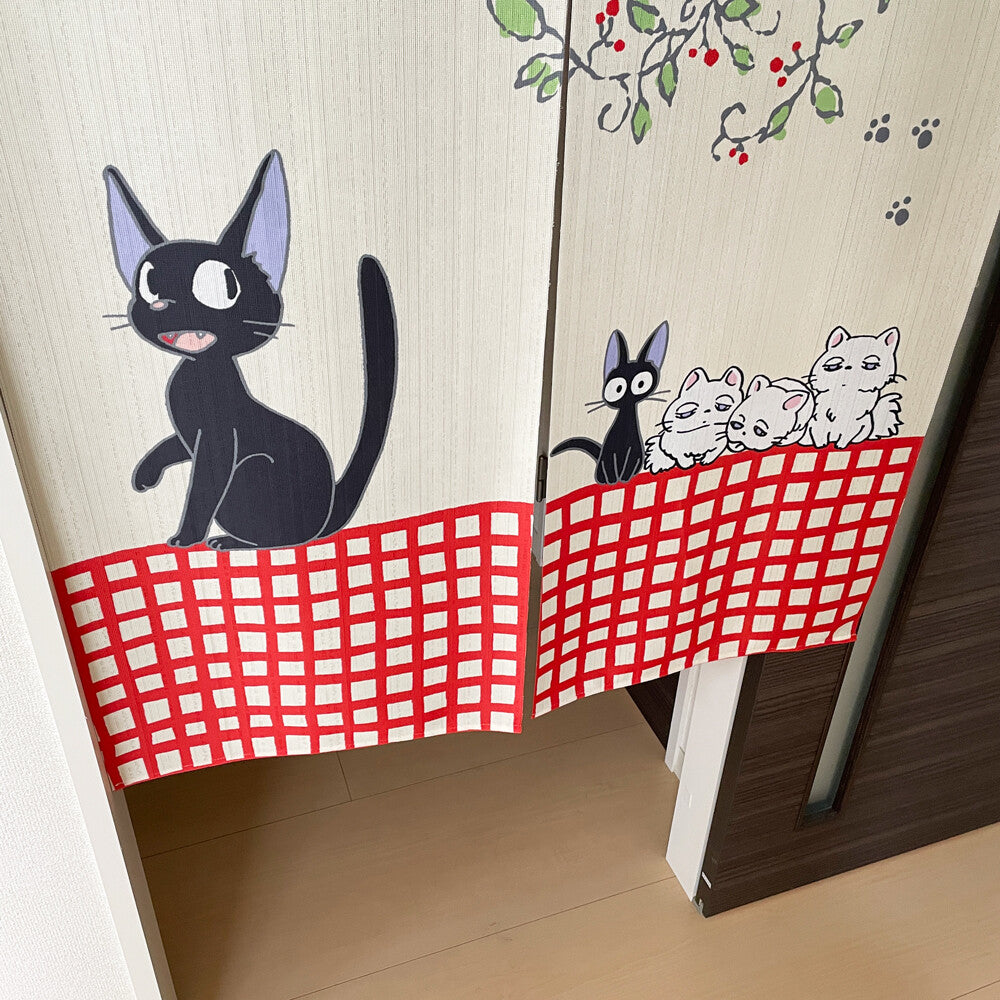 Ghibli Kiki's Delivery Service Jiji and the Children Door Curtain Made in Japan