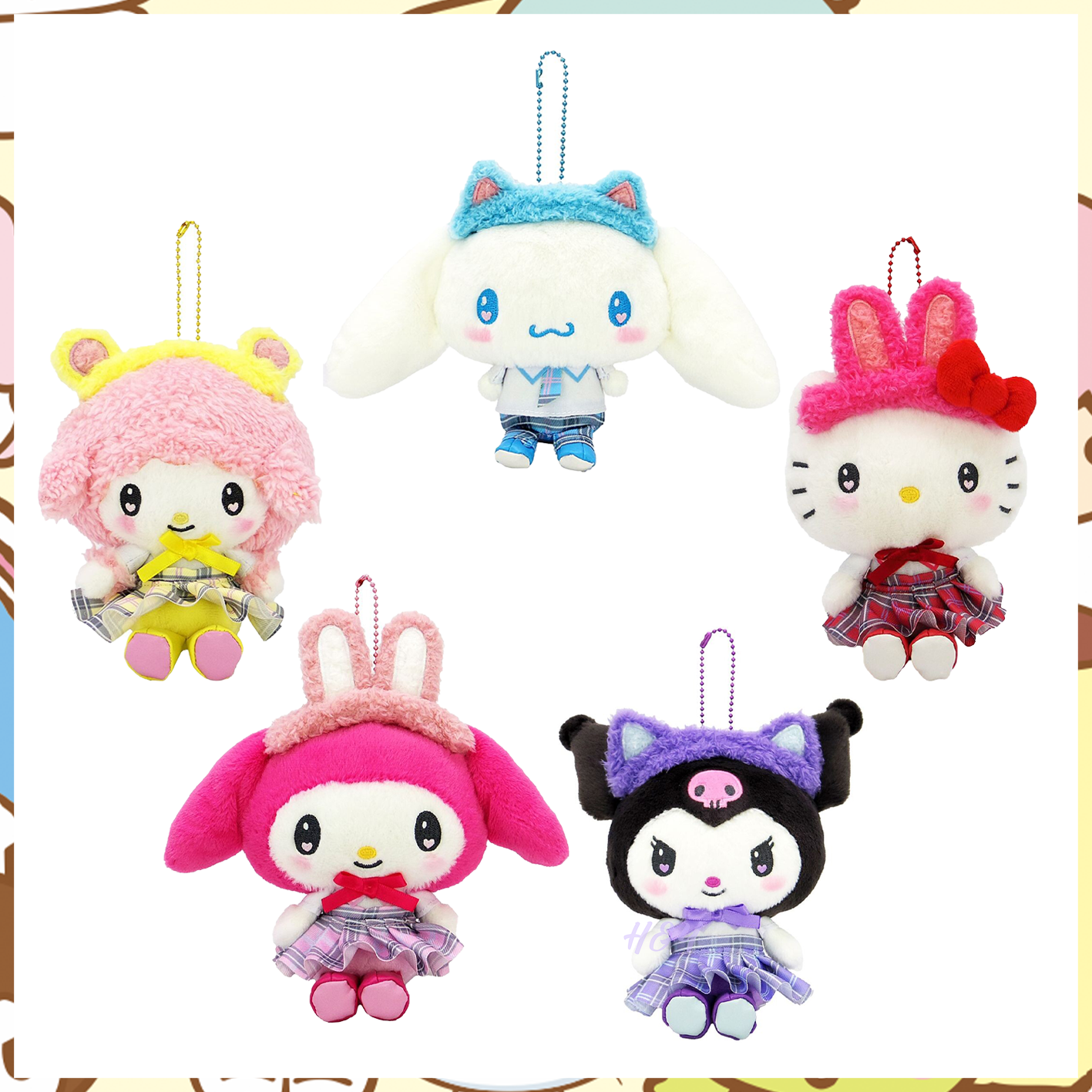 Sanrio Characters Oshikatsu Animal School Keychain