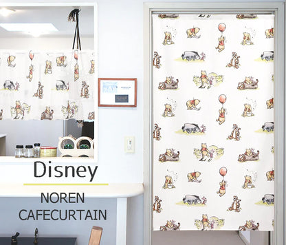 Disney Winnie the Pooh Watercolor Style Door Curtain Made in Japan
