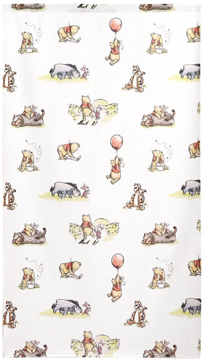 Disney Winnie the Pooh Watercolor Style Door Curtain Made in Japan