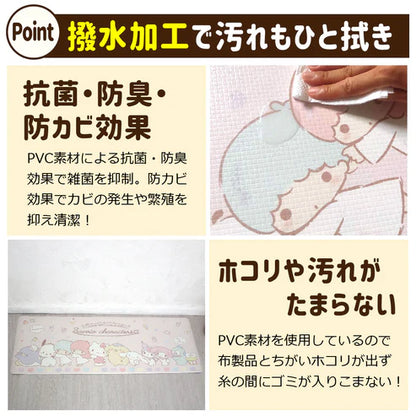 Sanrio Characters PVC Wipeable Kitchen Mat