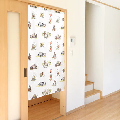 Disney Winnie the Pooh Watercolor Style Door Curtain Made in Japan