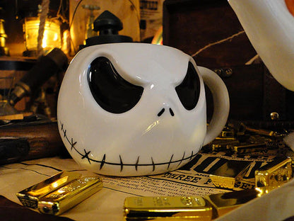 Jack Halloween themed cup and teapot ceramic set