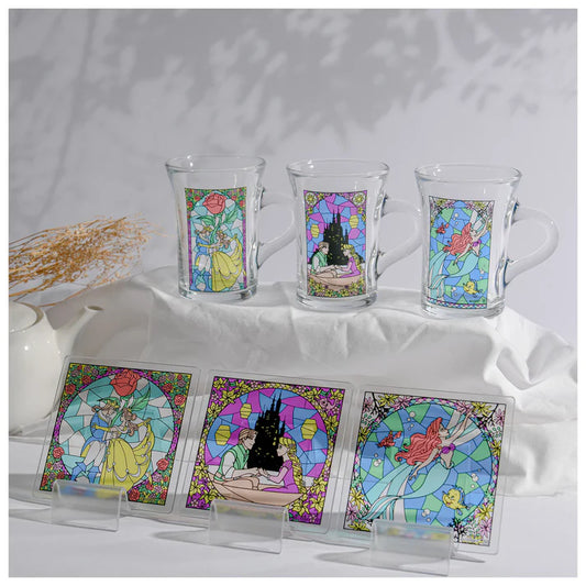 Disney The Little Mermaid Ariel Stained Glass and Coasters