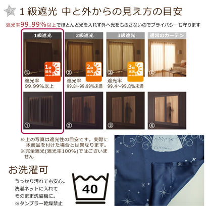 Disney Cinderella 一級遮光隔熱窗簾 兩件裝 日本製