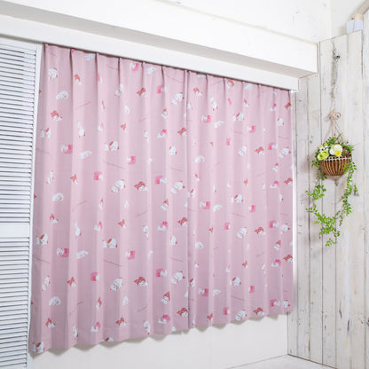 Sanrio Characters UV Protection Rate 99.9% Lace Curtain + Window Screen 4-Piece Set
