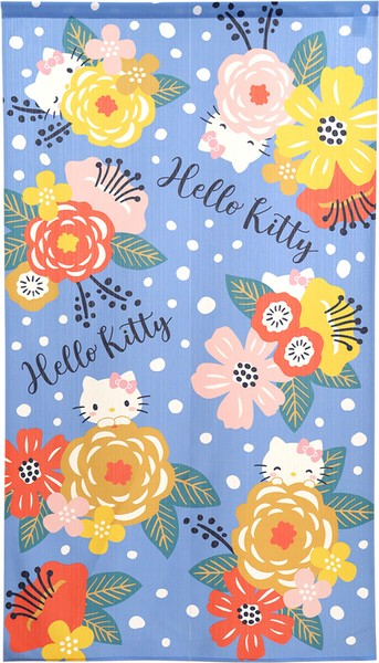 Sanrio Hello Kitty Nordic Flower Door Curtain Made in Japan