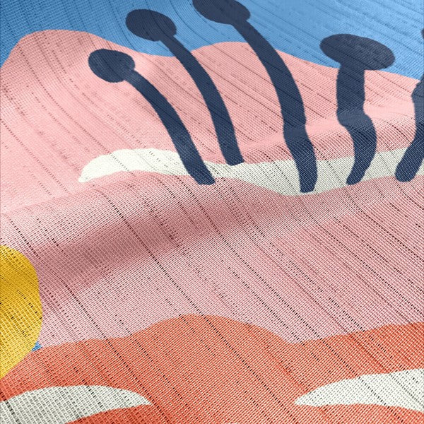 Sanrio Hello Kitty Nordic Flower Door Curtain Made in Japan