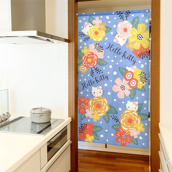 Sanrio Hello Kitty Nordic Flower Door Curtain Made in Japan