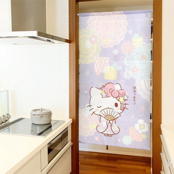 Sanrio Hello Kitty Japanese Pattern Cute Door Curtain Made in Japan