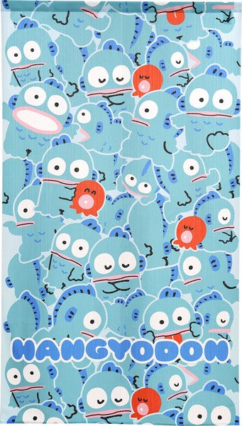 Sanrio Hangyodon Gyugyuto Ippai Door Curtain Made in Japan