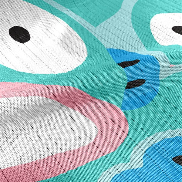 Sanrio Hangyodon Gyugyuto Ippai Door Curtain Made in Japan