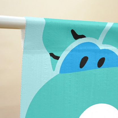 Sanrio Hangyodon Gyugyuto Ippai Door Curtain Made in Japan