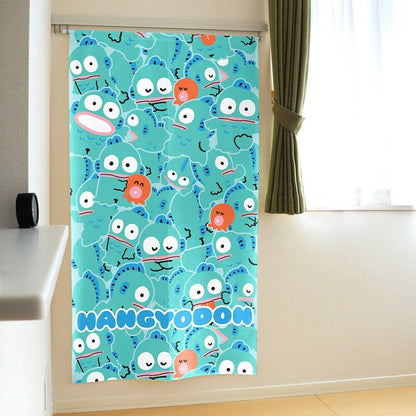 Sanrio Hangyodon Gyugyuto Ippai Door Curtain Made in Japan