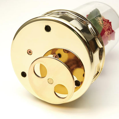 Beauty and the Beast Dome Rose Music Box with Preserved Flowers