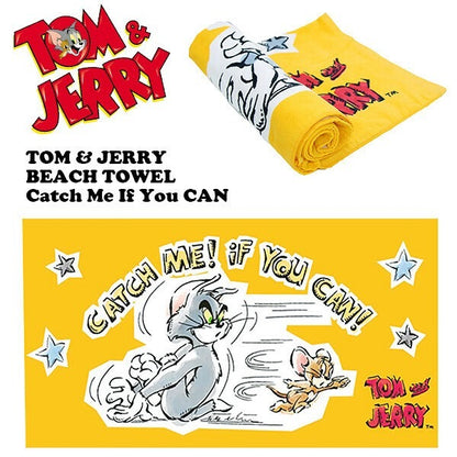 Tom & Jerry Beach Towel CATCH ME ! iF You CAN !