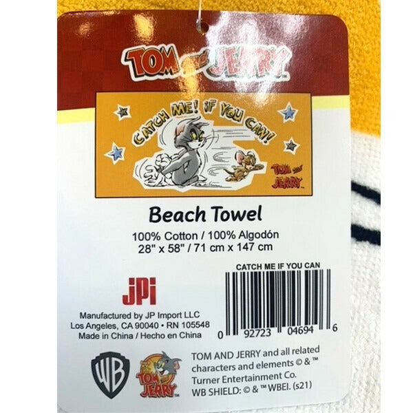 Tom & Jerry Beach Towel CATCH ME ! iF You CAN !
