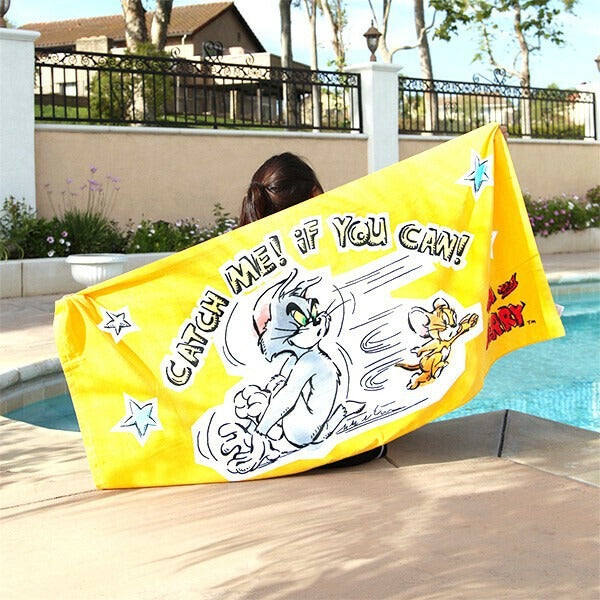 Tom & Jerry Beach Towel CATCH ME ! iF You CAN !