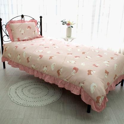 Sanrio Characters Volume Frill Duvet Cover 3-Piece Set