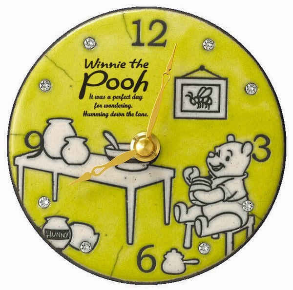 Disney Winnie the Pooh Italian Pottery Frame Wall Clock  ZC942MC33