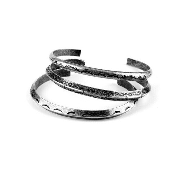 Smoked Vintage Finish Bangle Bracelet