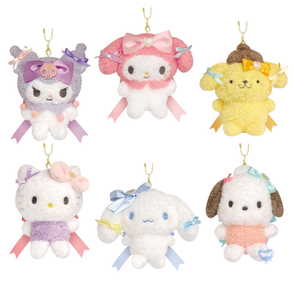 Sanrio Characters Plush Keychain Runrun Ribbon