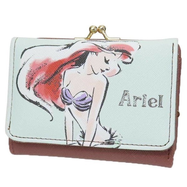 The Little Mermaid Watercolor Pattern Tri-fold Wallet & Card Holder