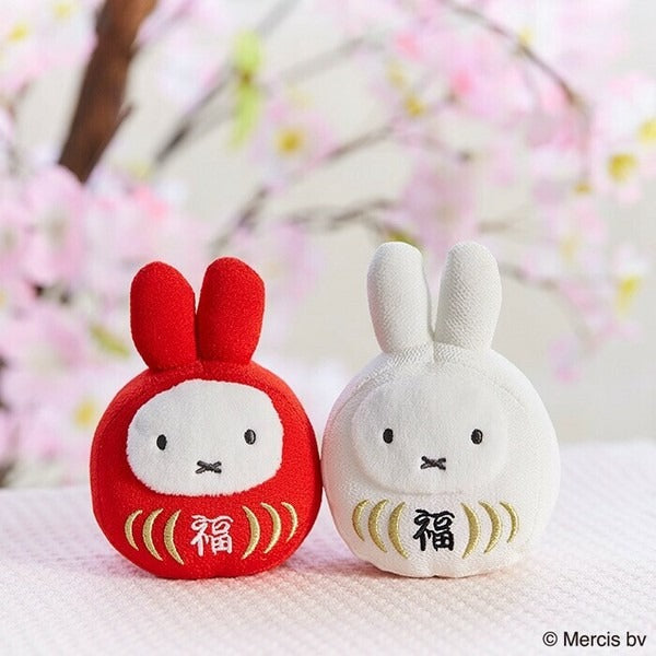 Miffy Lucky Daruma Red and White Set
