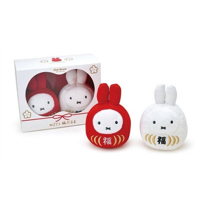 Miffy Lucky Daruma Red and White Set
