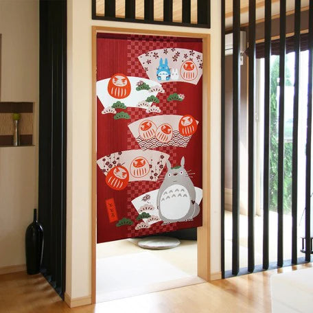 My Neighbor Totoro Lucky Daruma Door Curtain Made in Japan