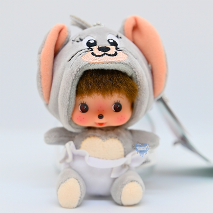 Tom and Jerry x Monchhichi Tuffy Bebichhichi Large Face SS Keychain
