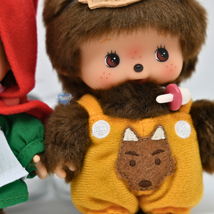 Monchhichi Revival Oyugikai Bebichhichi Little Red Riding Hood and Wolf Plush Doll Set