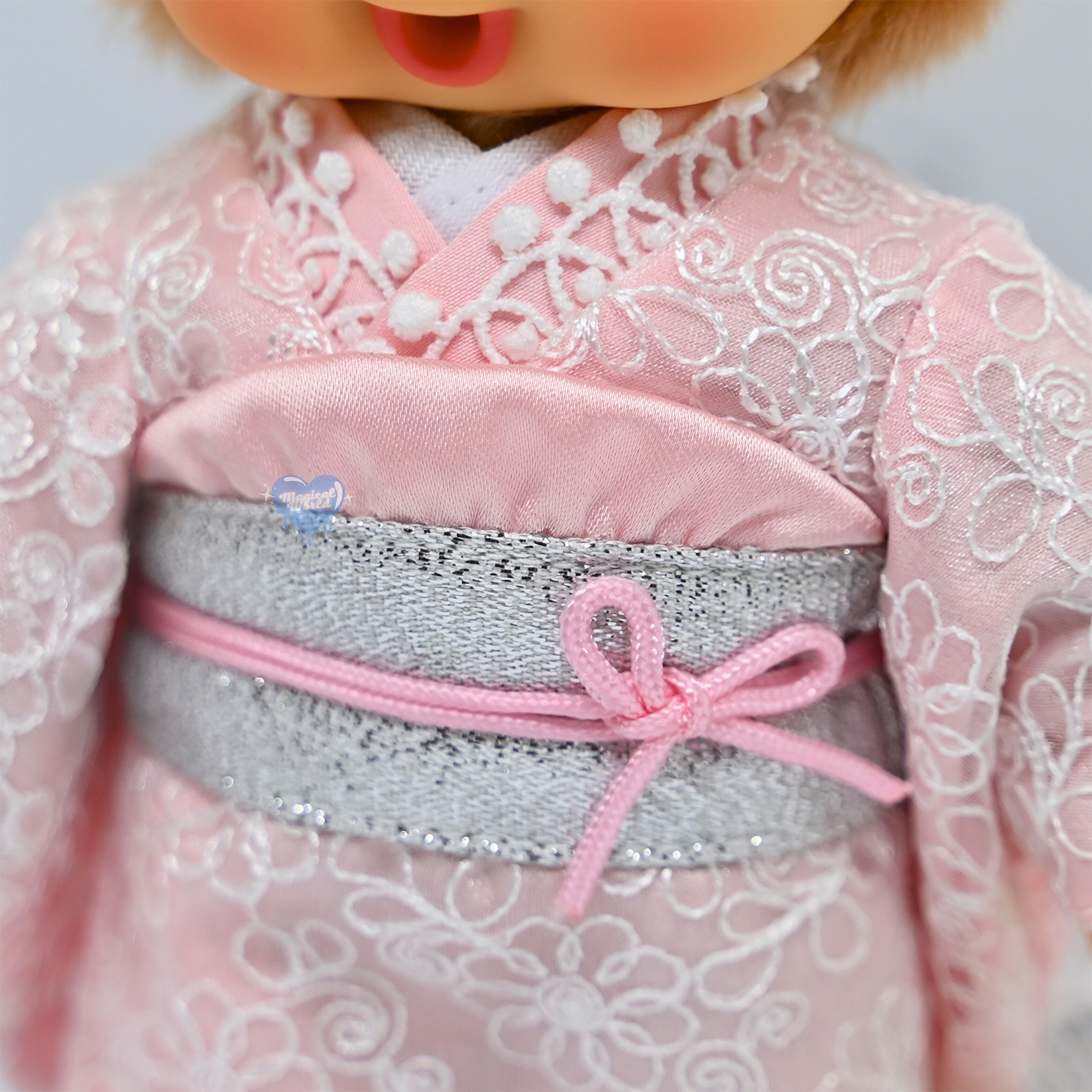 Monchhichi Kyugetsu Kimono Monchhichi Girl Milk Tea Brown