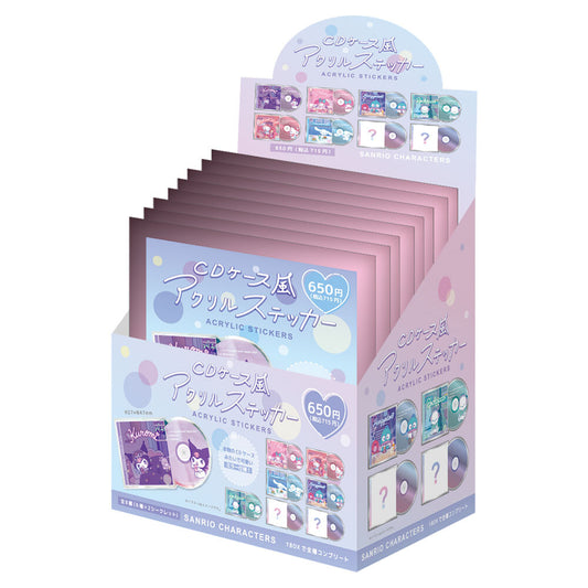 Sanrio Characters Secret CD Case Style Acrylic Stickers